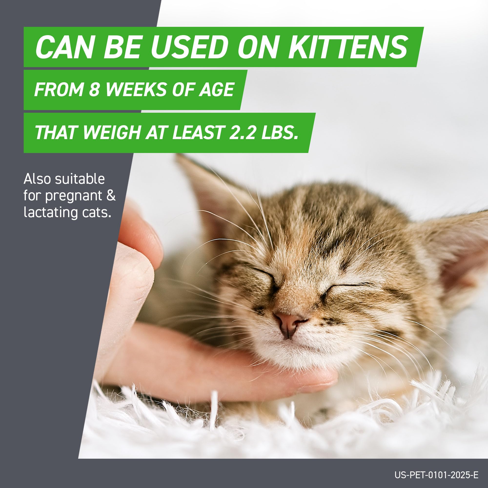 Frontline Plus Cat kitten eight weeks old is safe to use.