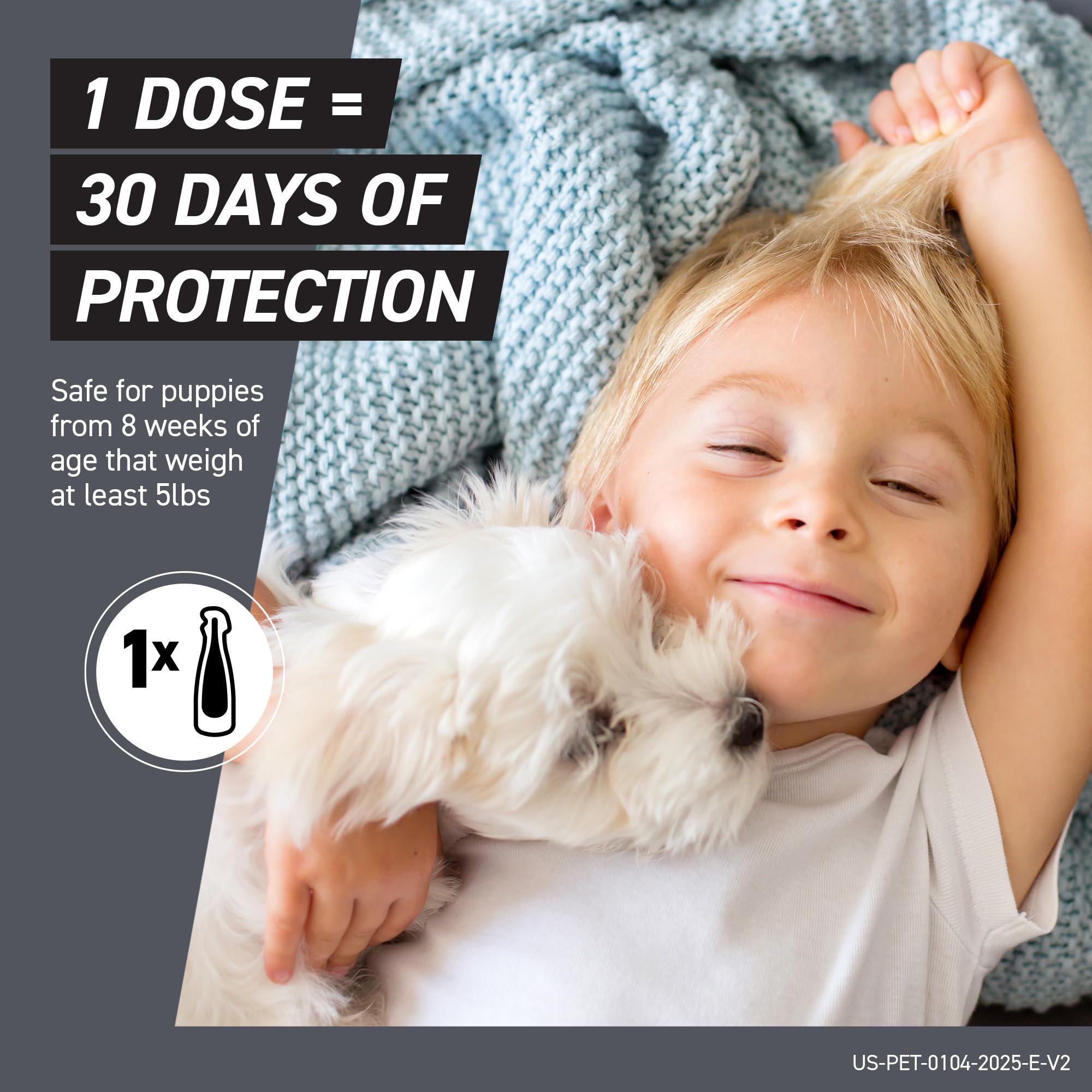 Frontline Shield suitable for puppies starting at 9 weeks old.