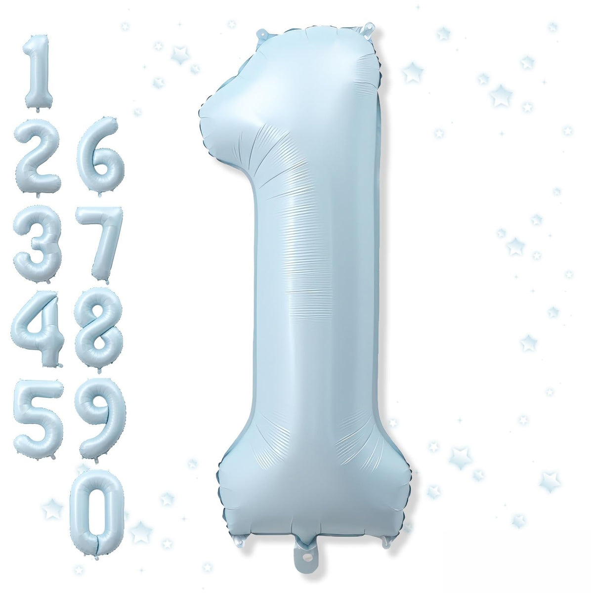 Froova big number 1 balloon in sky blue, ideal first birthday focal point
