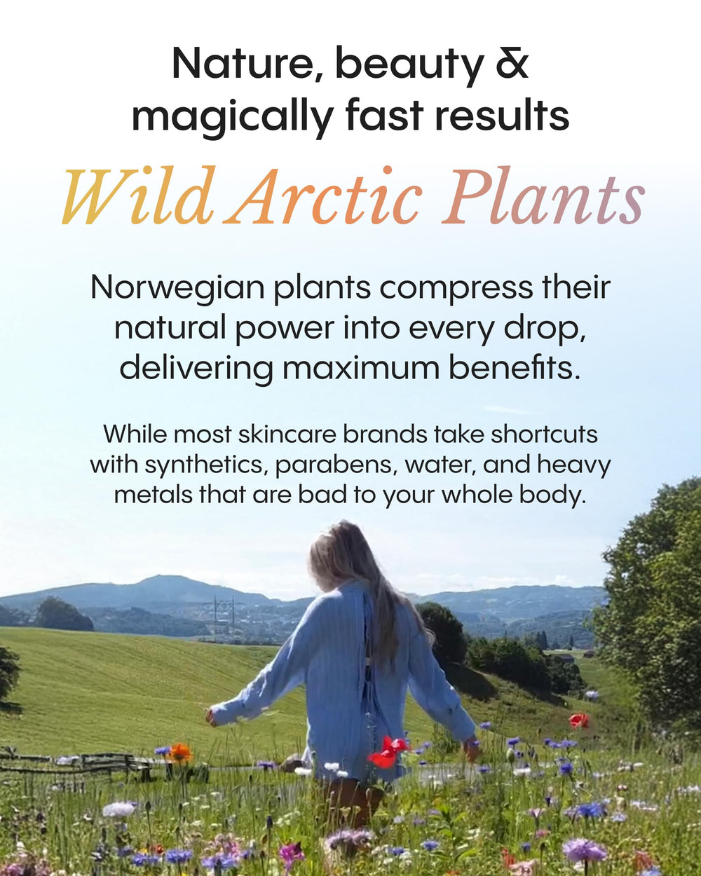 FRØYA botanical blend with rosehip, calendula, sea buckthorn for nourished skin.