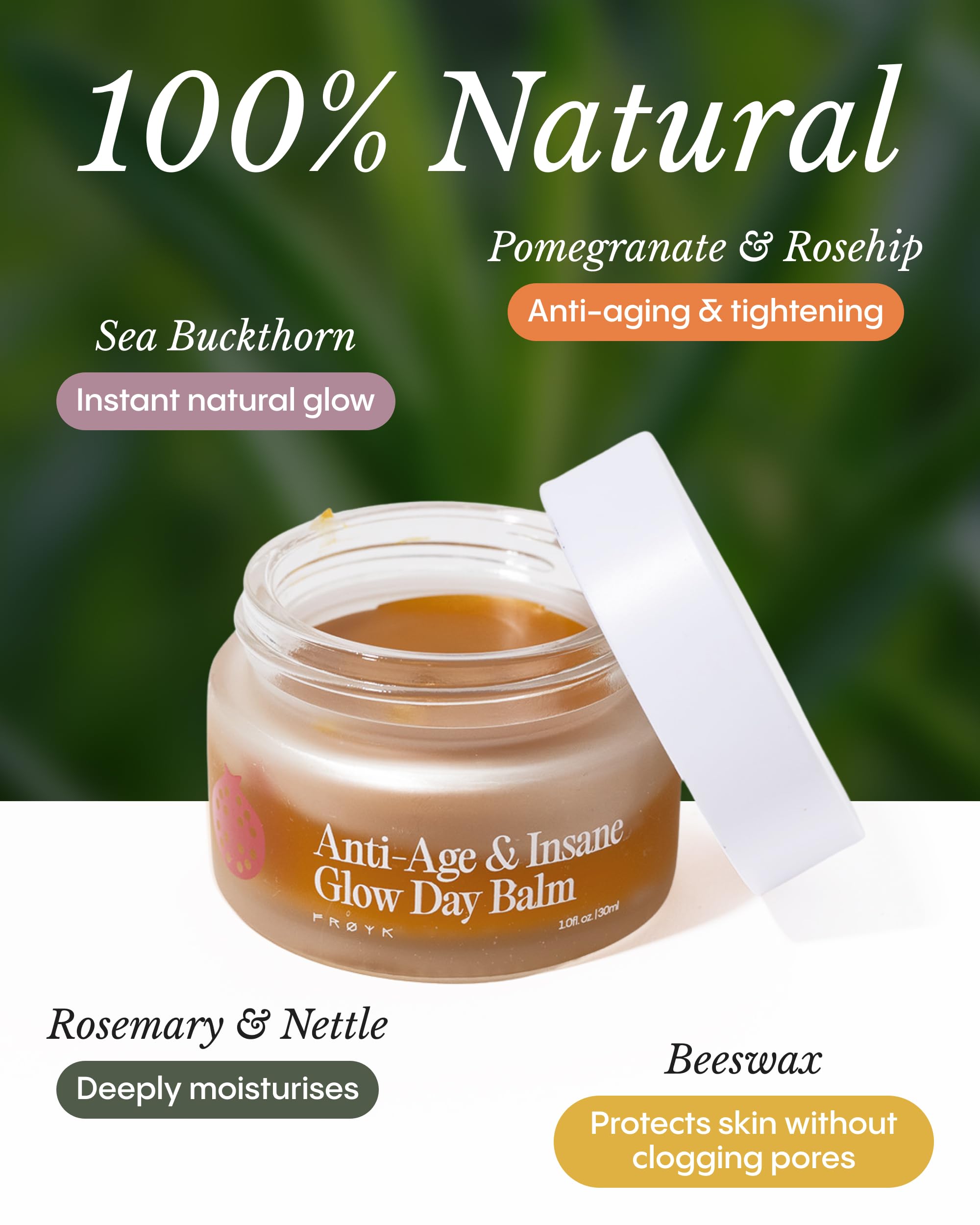 FRØYA Organics daily moisturizing balm texture demonstrates non-greasy absorption