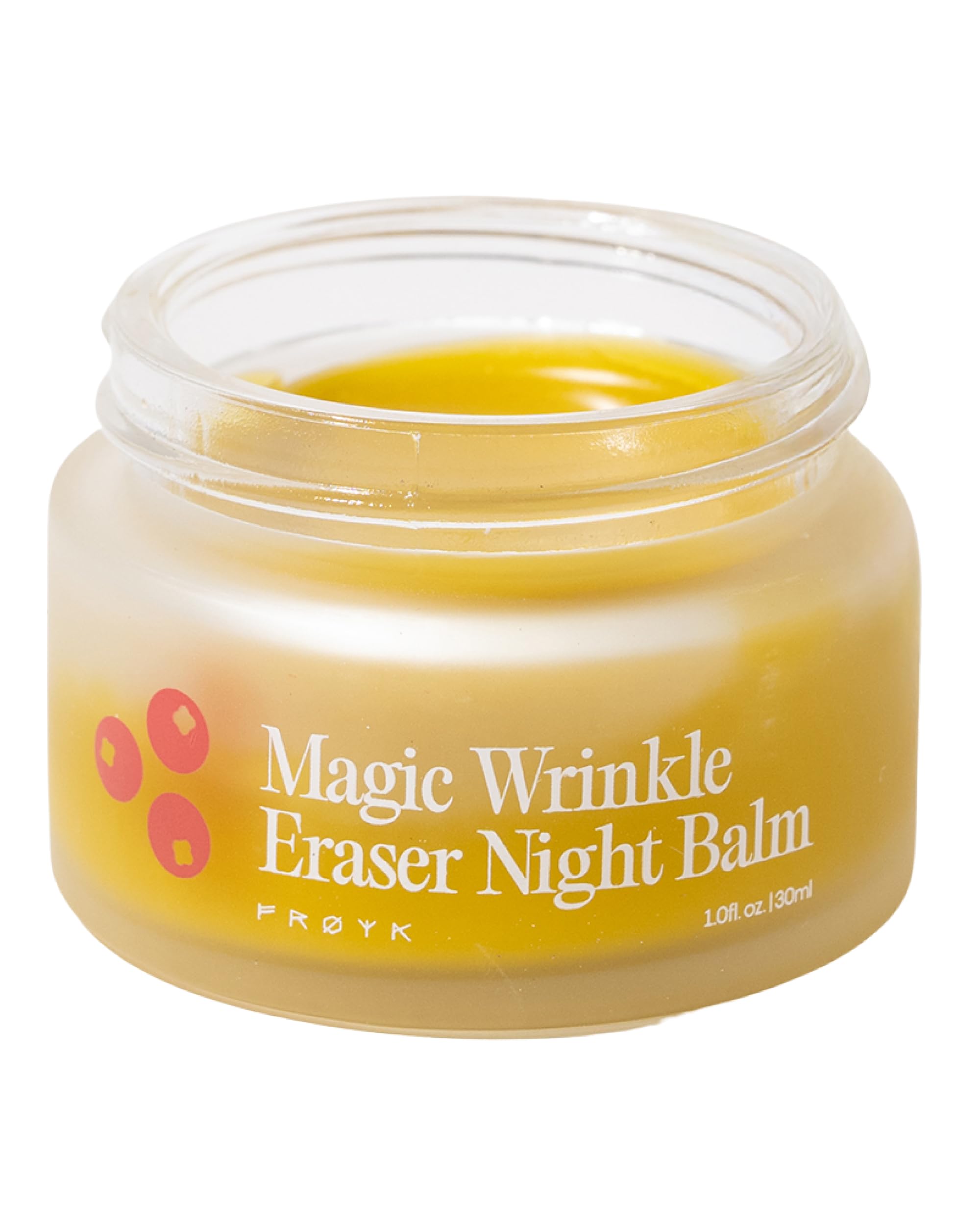 Froya Organics Intensive Wrinkle Night Balm jar promotes overnight nourishment