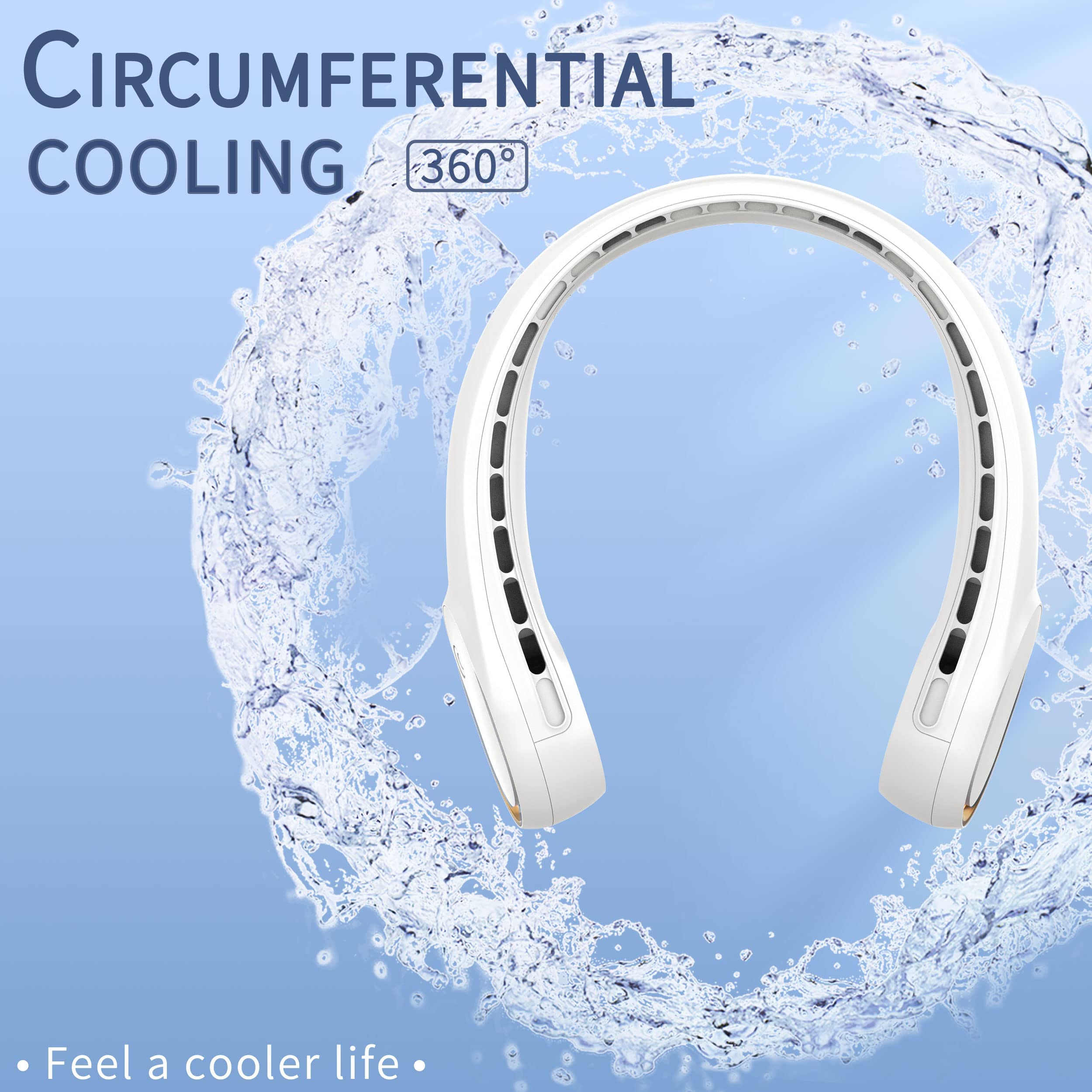 FrSara neck fan with 4000mAh battery for long use.