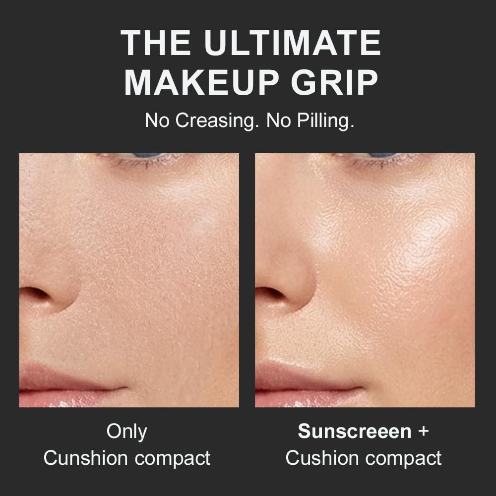 FRUDIA air-fit velvet finish demonstrates a smooth makeup base.