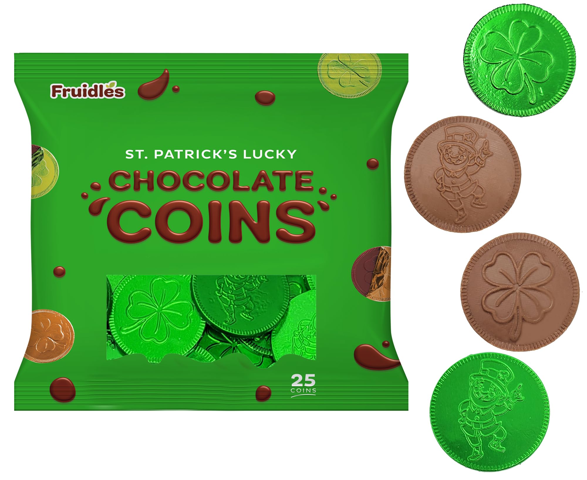Ideal for candy buffets and gift bags at Saint Patrick’s celebrations, with smooth 4.5g milk chocolate.