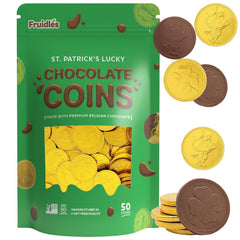 Fruidles coins on a candy buffet table with festive shine