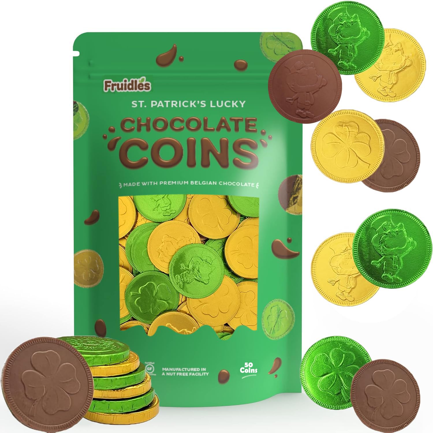 Fruidles foil-wrapped coins ideal for weddings and parties.