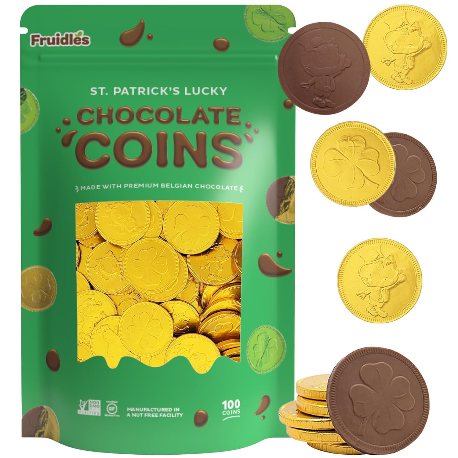 Fruidles goody bags with gold coins as tasty party favors.