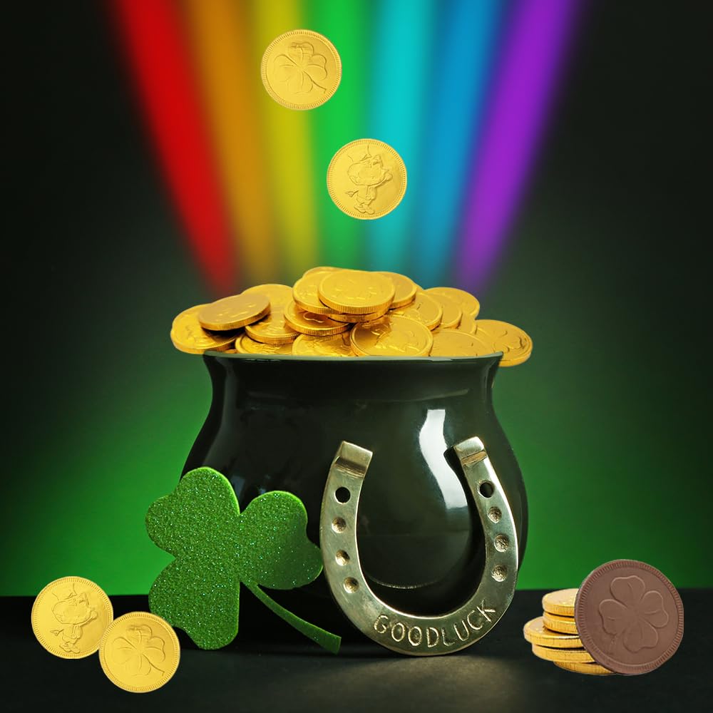 Fruidles St. Patrick's Day coins arranged for party platter, ideal giftable treats