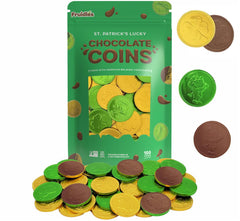 Fruidles St. Patrick's Day coins in a festive window box for celebrations.