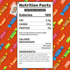 FRUIT CHEWS Candy 5-flavors-variety showcases colorful assortment for tastings.
