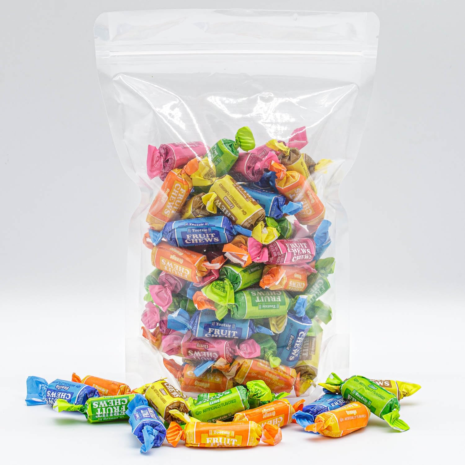 FRUIT CHEWS Candy freshly-packed image suggests consistent flavor from first bite.