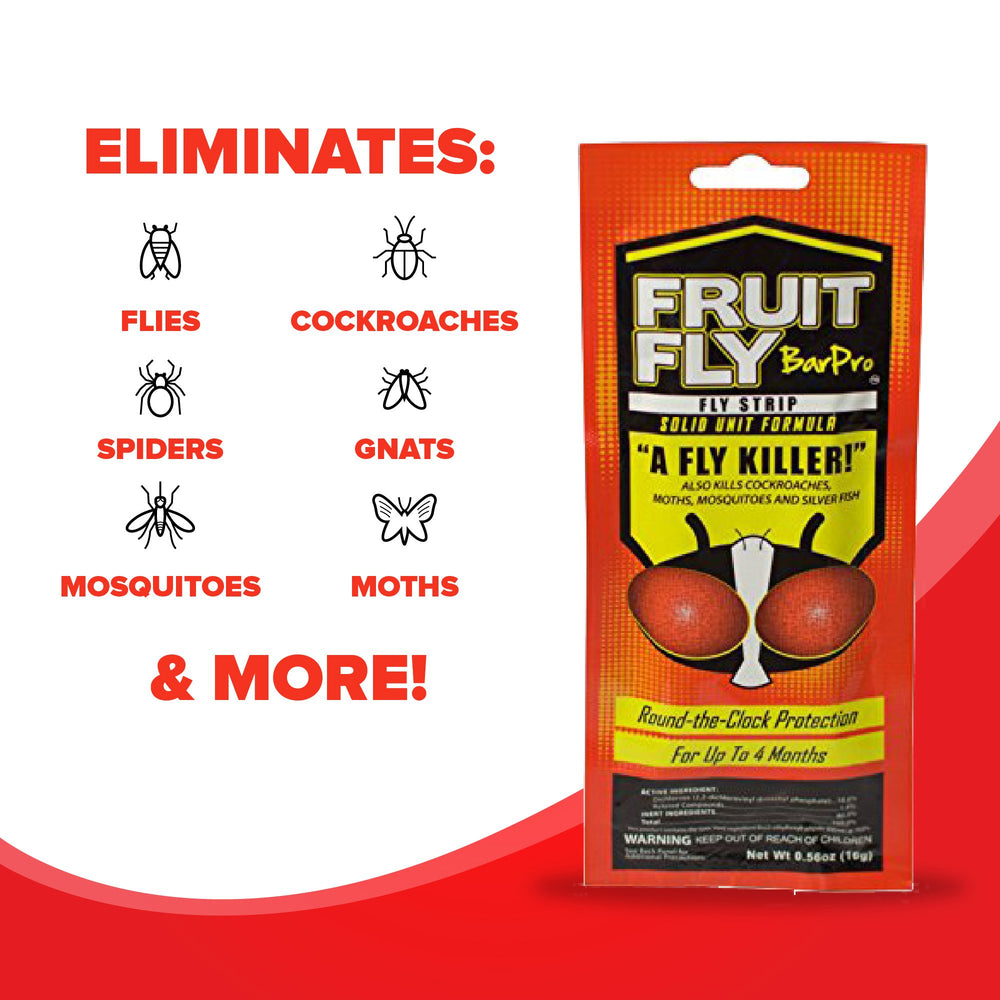 Fruit Fly BarPro packaging-4-months highlights long-lasting pest defense.