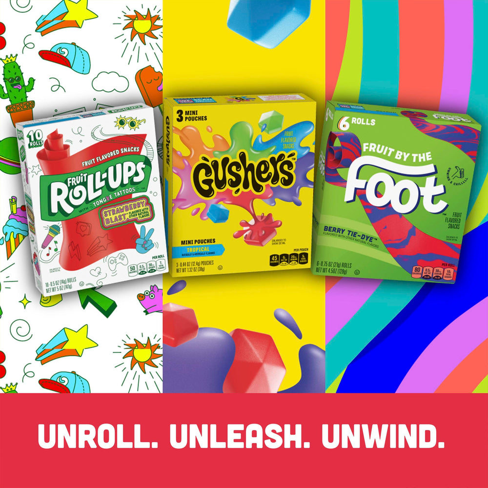 Fruit Roll-Ups Sour Vitamin C boost in each serving offers a crisp, refreshing taste choice.