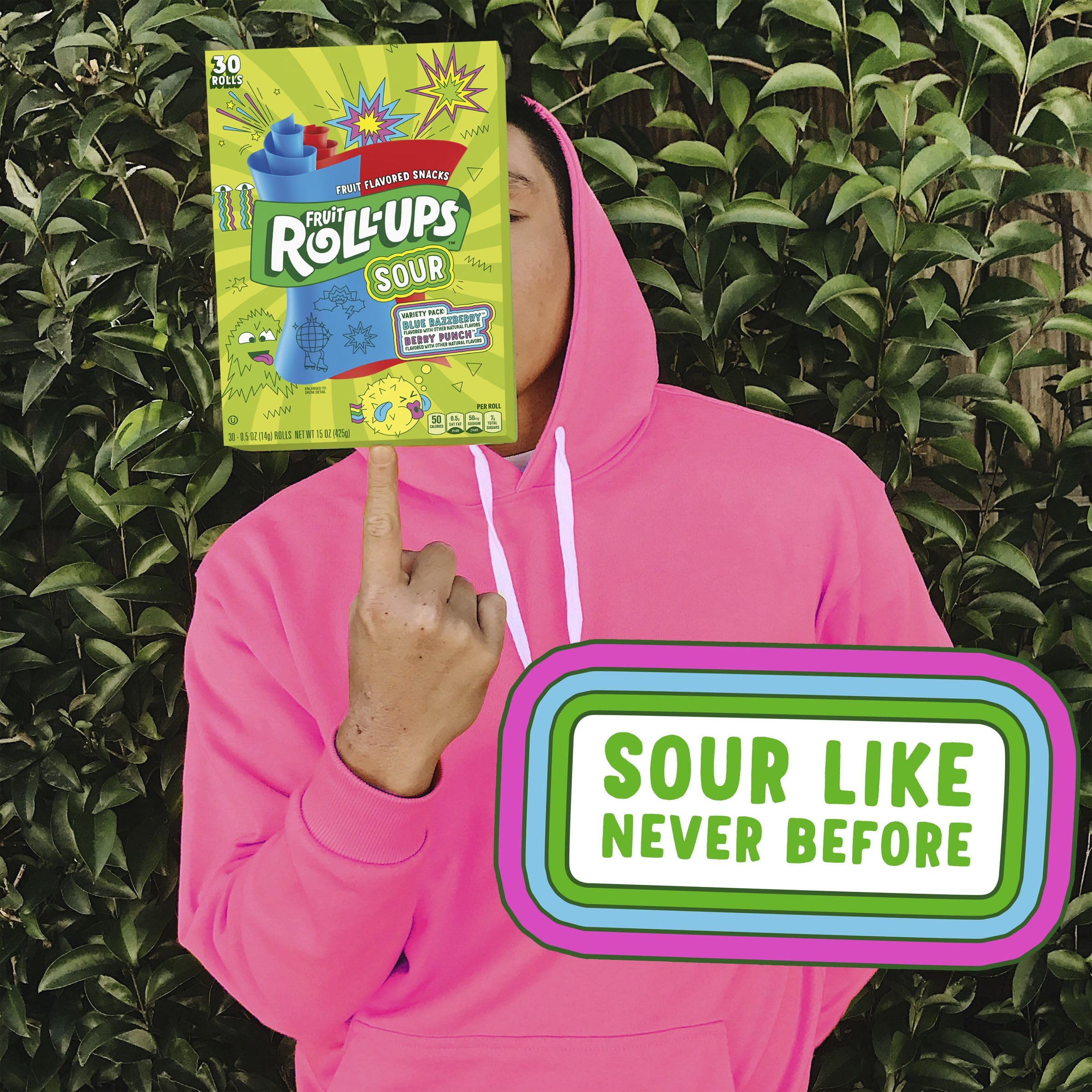 Fruit Roll-Ups Sour on-the-go snack illustrates convenient single-serve pouches for lunches.