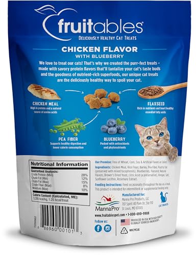 Close-up of Fruitables treats highlights crunchy exterior and flaky interior for easy chewing.