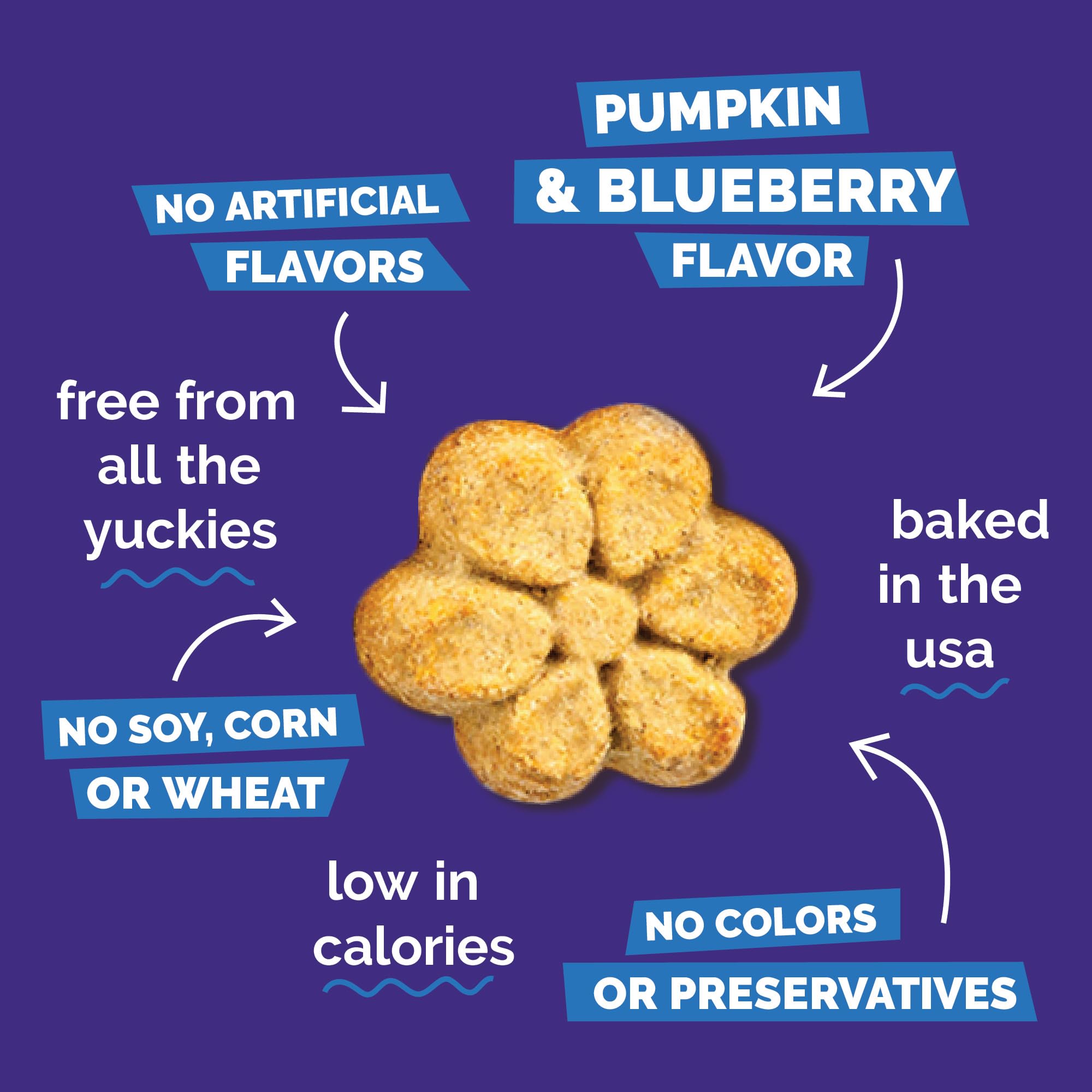 Fruitables USA-made dog treats on a kitchen counter.