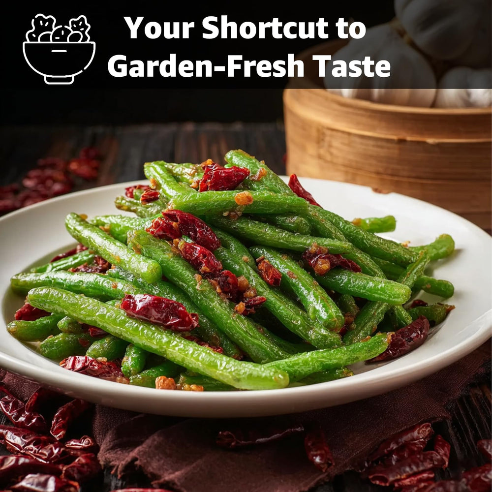 Fruivity 40 Contender bush bean seeds pods, stringless and tender for steaming or freezing.