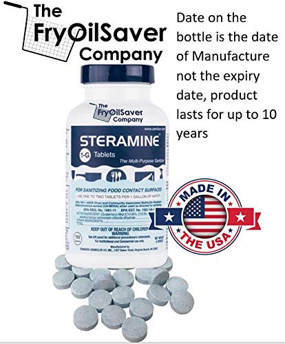 FryOilSaver QT-10 test strips verify sanitizer concentration