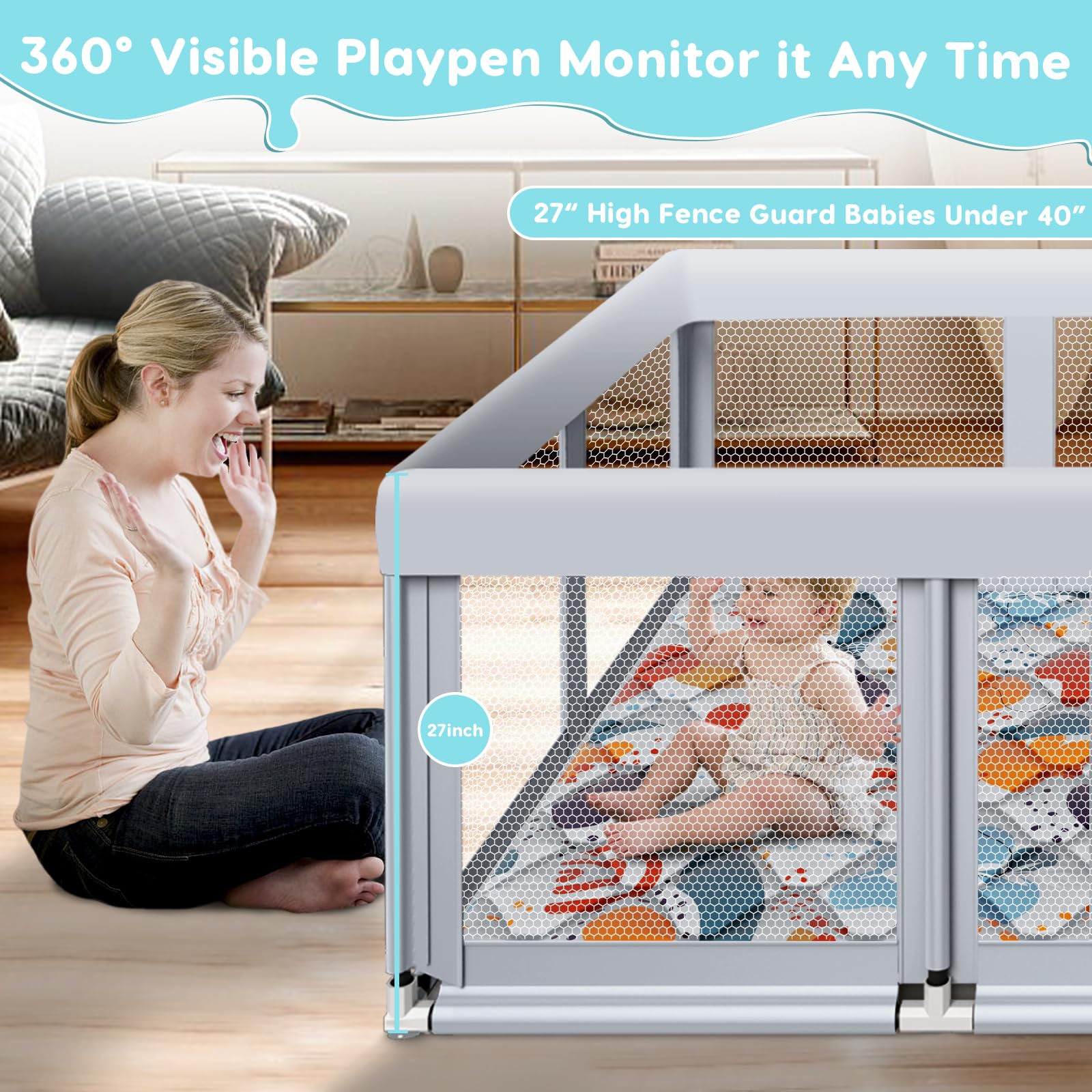 Fshibila playpen ideal for indoor or outdoor use.