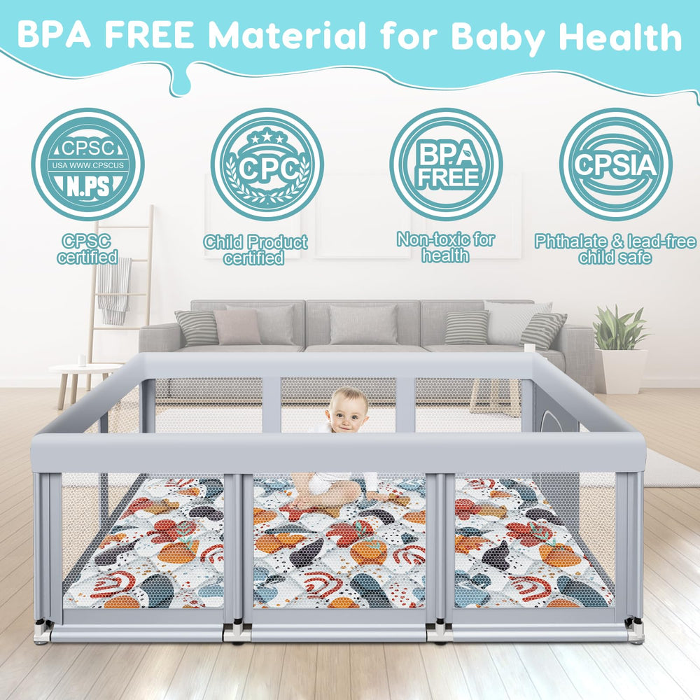 Fshibila playpen 74x50 highlights spacious interior for multiple explorers.