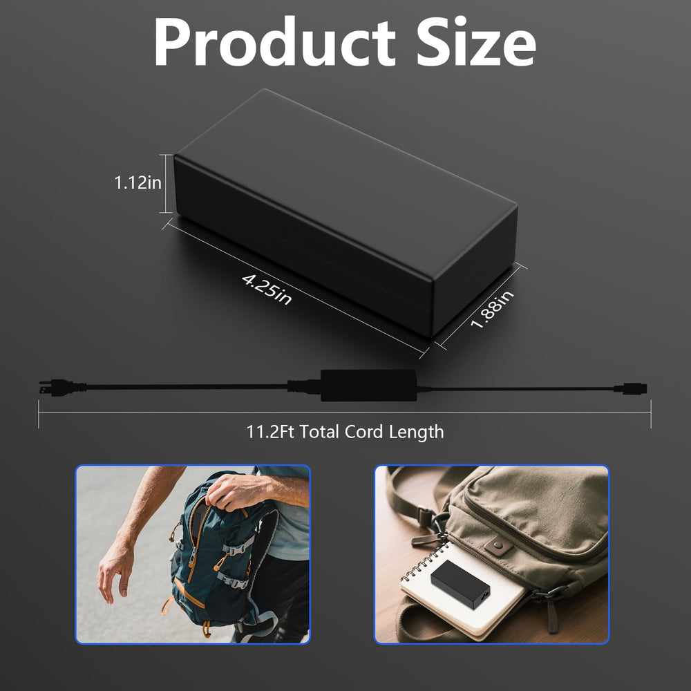 FSJTD 65W USB-C charger with built-in heat dissipation for safe operation.