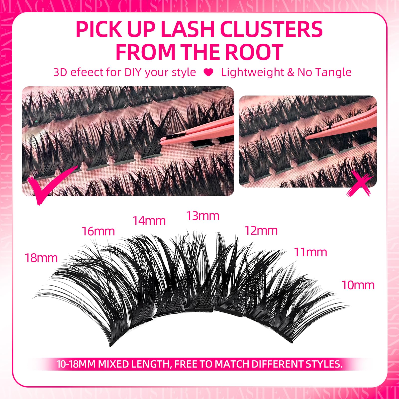 FTBZCF updated fibers in matte black mimic real lashes