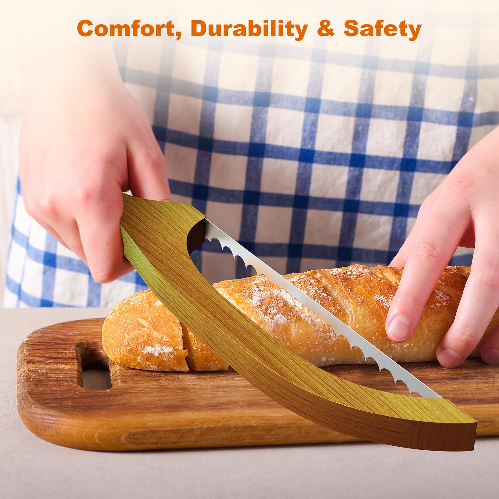 FTCIRA versatile cutter for bagels, cakes, cheese, and fruit