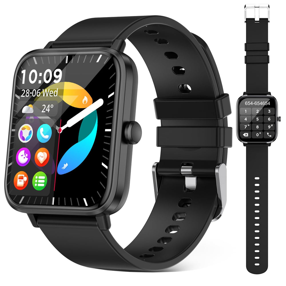 FTTMWTAG Smart Watch face in stone black with a clear display for easy reading.