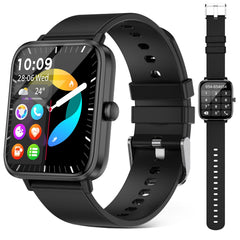 FTTMWTAG Smart Watch face in stone black with a clear display for easy reading.