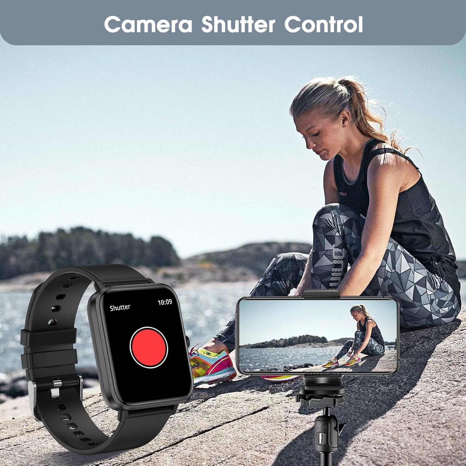 FTTMWTAG Smart Watch SpO2 tracking supports day and night monitoring.