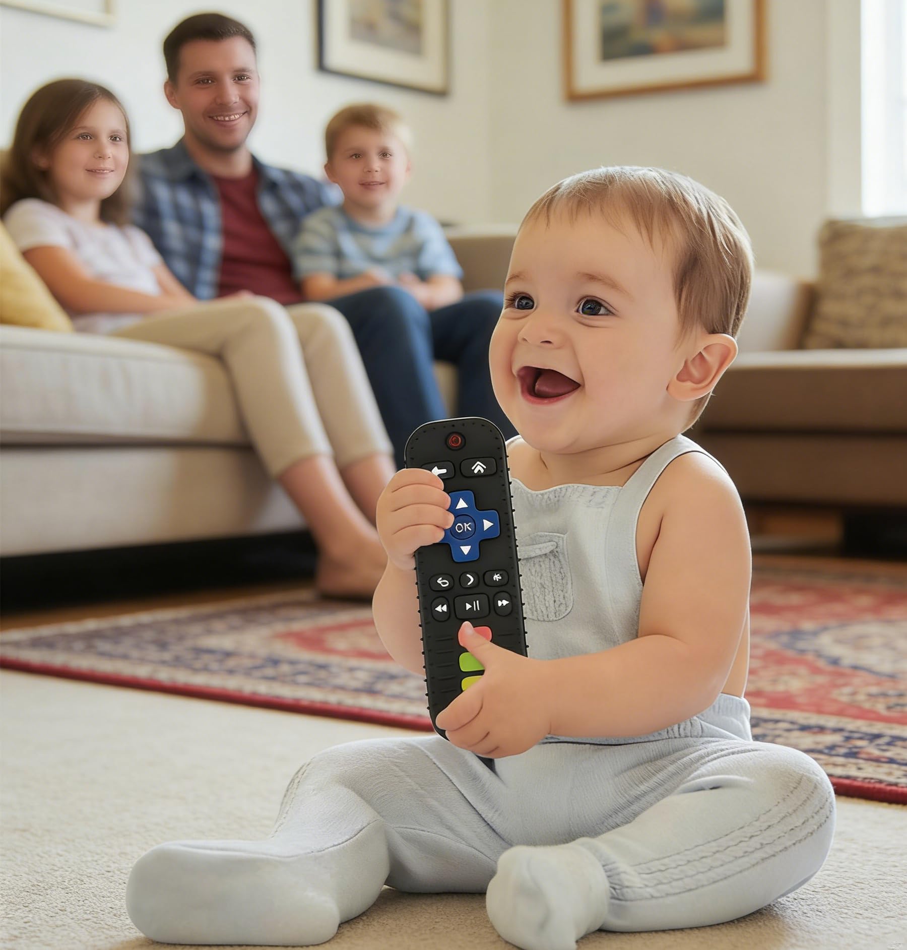Fu Store freezable teether offers cooling relief for gums.