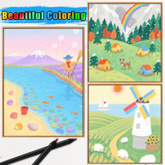 FUAOIS color pencils in open gift set for creative sessions