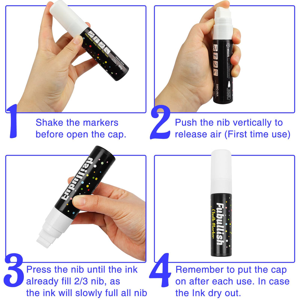 Fubullish Window Chalk Markers 5pack packaging shot – gift-ready set for holidays or events