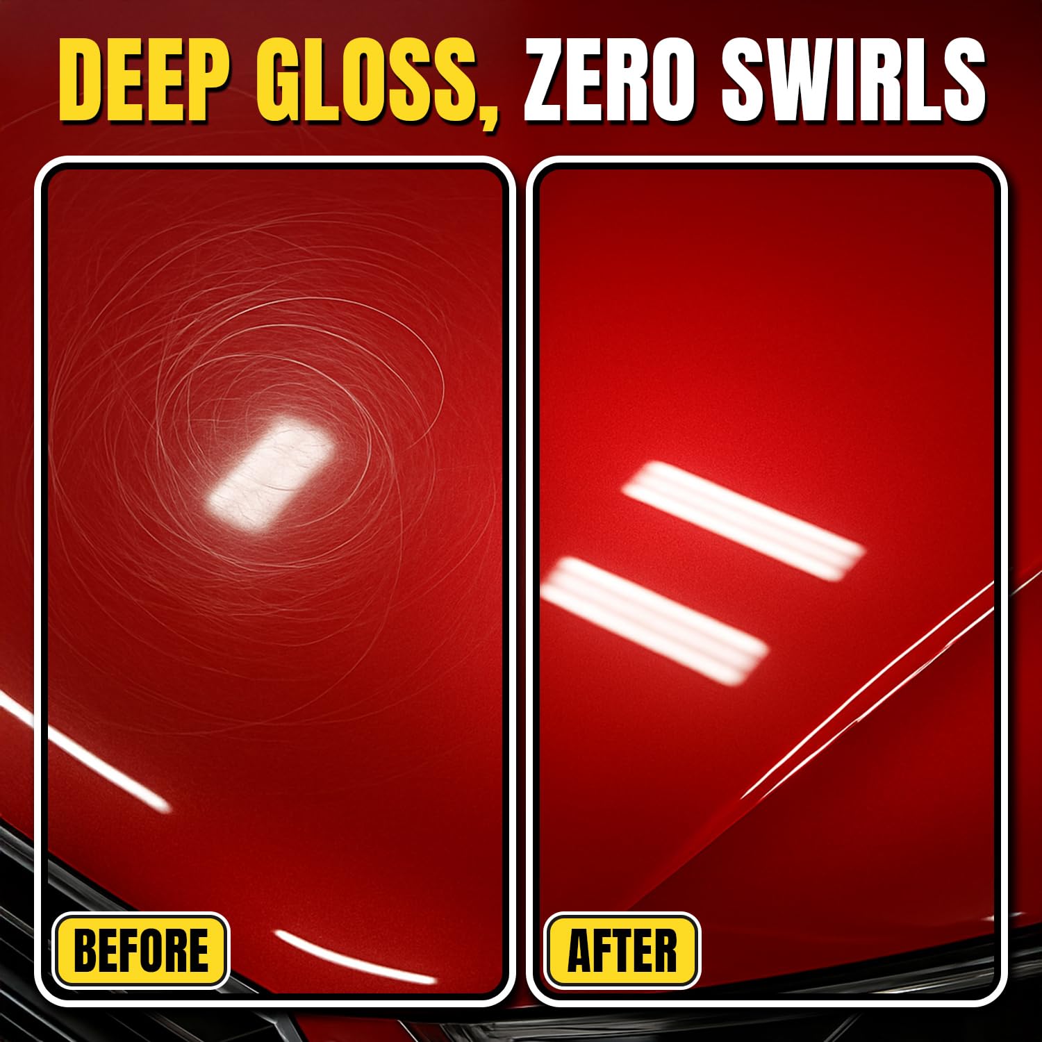 Deep scratch repair with Fueld restores clarity on paint
