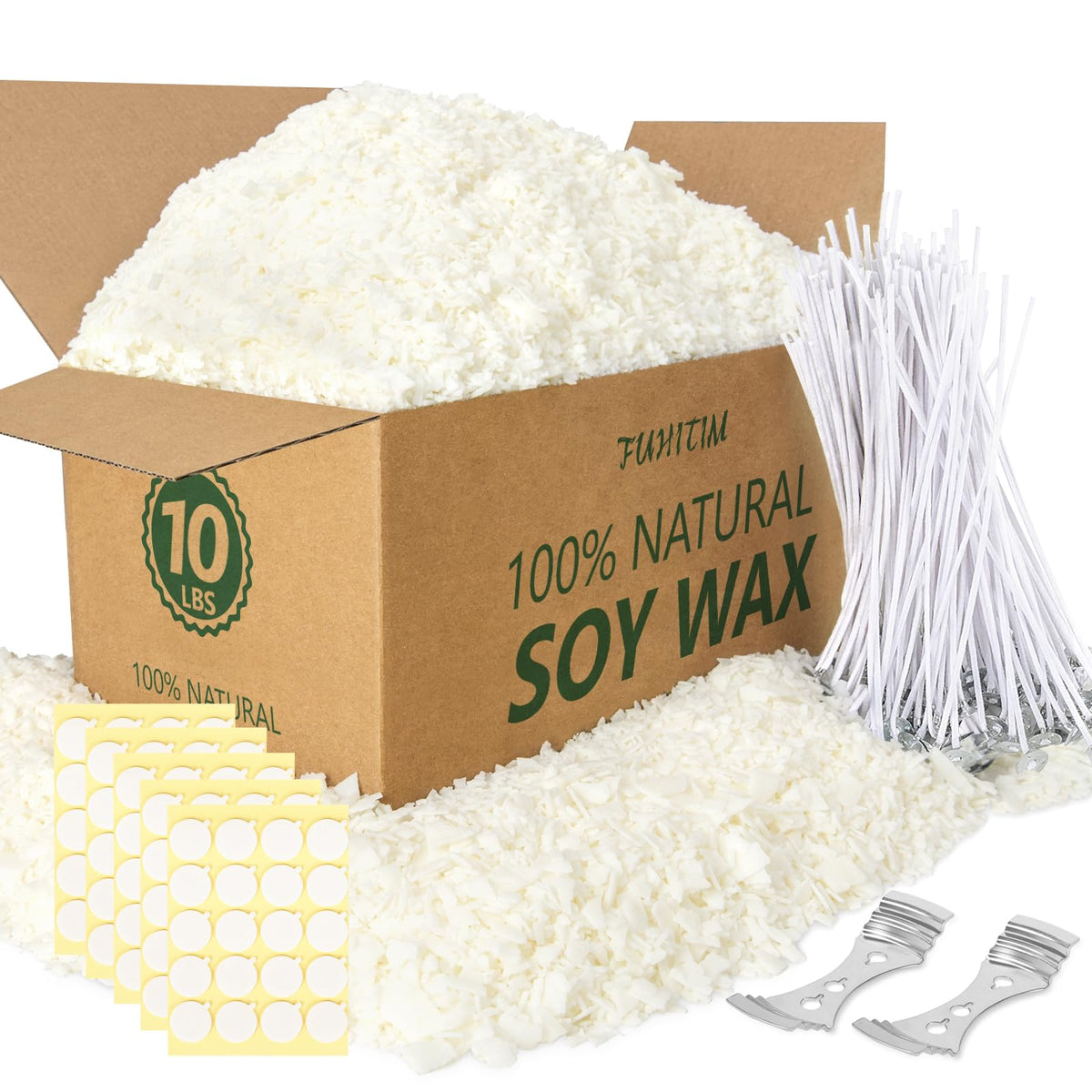 FUHITIM soy wax 10lb bag for clean-burning candle making