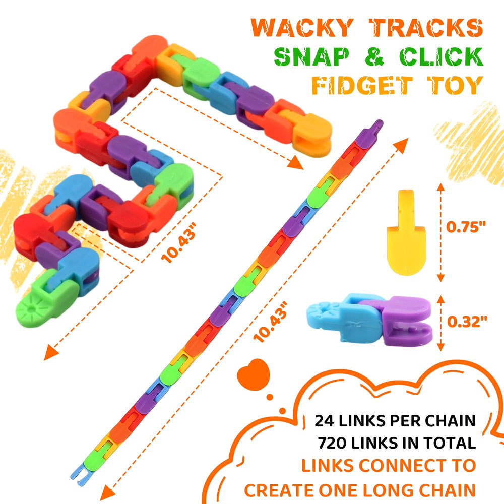 FUIYKA Wacky Track snap and click action promotes fine motor skills and calm engagement