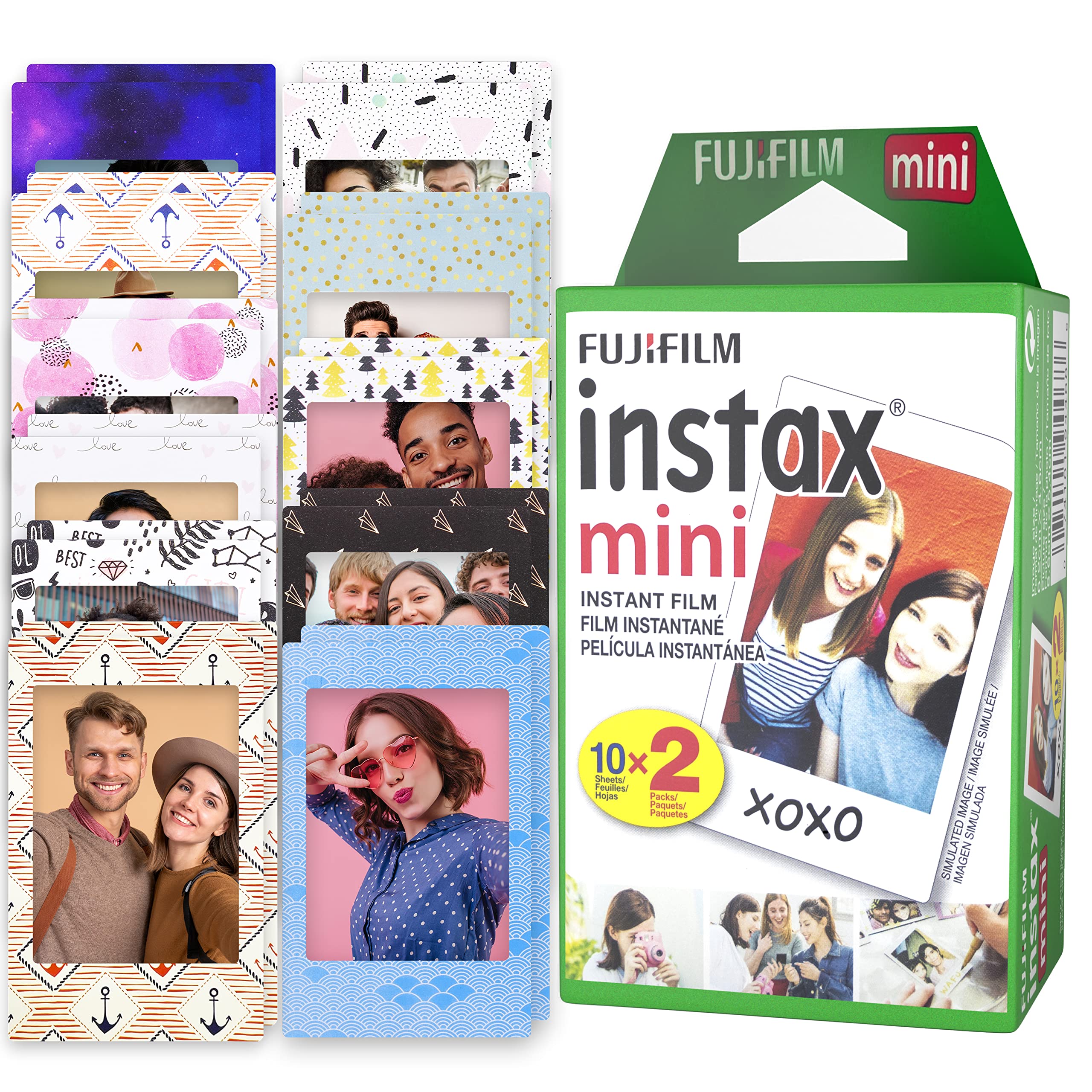 Fujifilm Instax Mini film twin pack with frames ready for Instax cameras