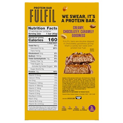 FULFIL bar chocolate draped top closeup, rich taste and protein.