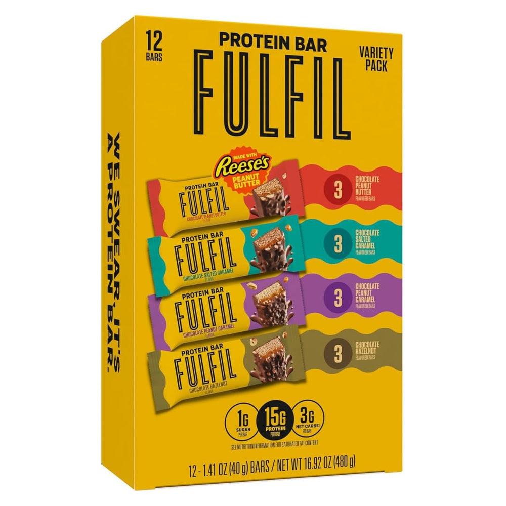 FULFIL Best Sellers Chocolate Salted Caramel bar, protein-rich on-the-go snack