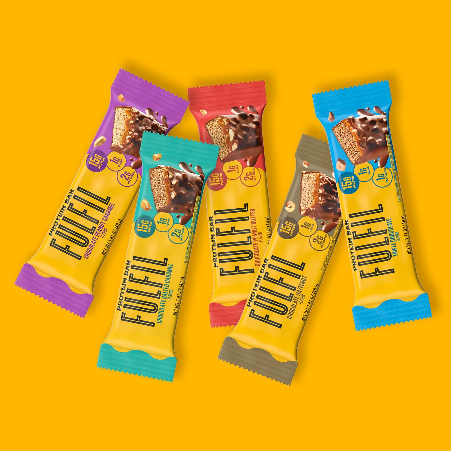 Fulfil bar displayed in an office desk drawer for everyday snack.