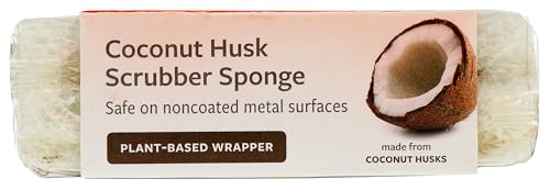 Full Circle Cleana Colada heavy-duty coconut scrubber sponge texture for durable use.
