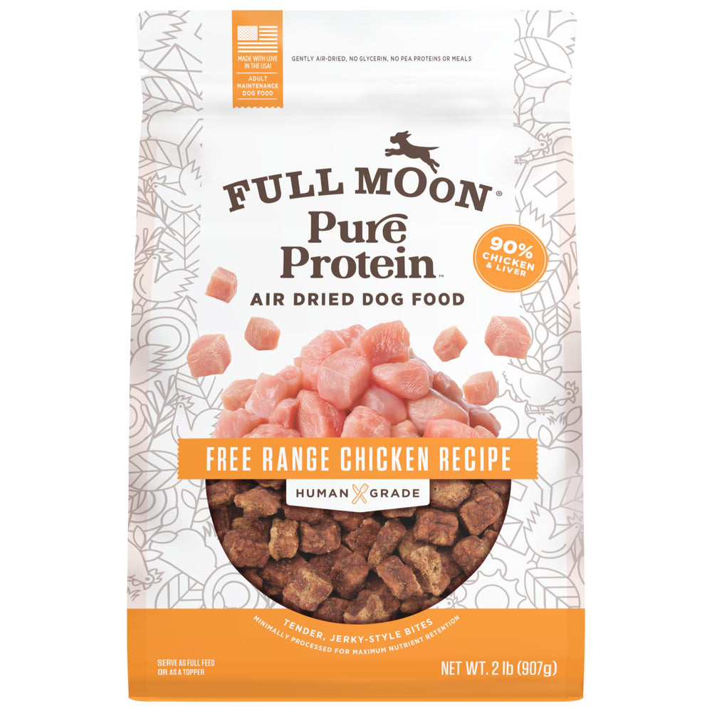 Full Moon bag front view for easy storage and feeding.