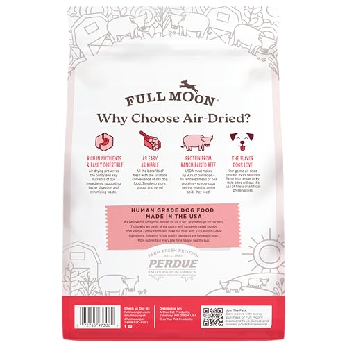 Full Moon 90% meat and liver bites offer high protein flavor.