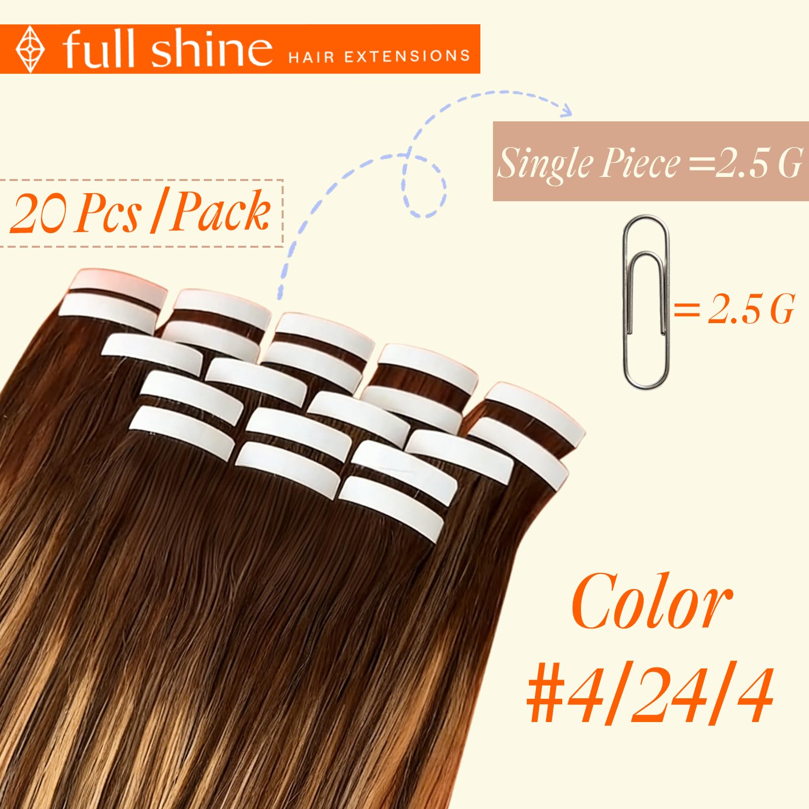 Full Shine real human hair extensions ready for washing, curling, or straightening