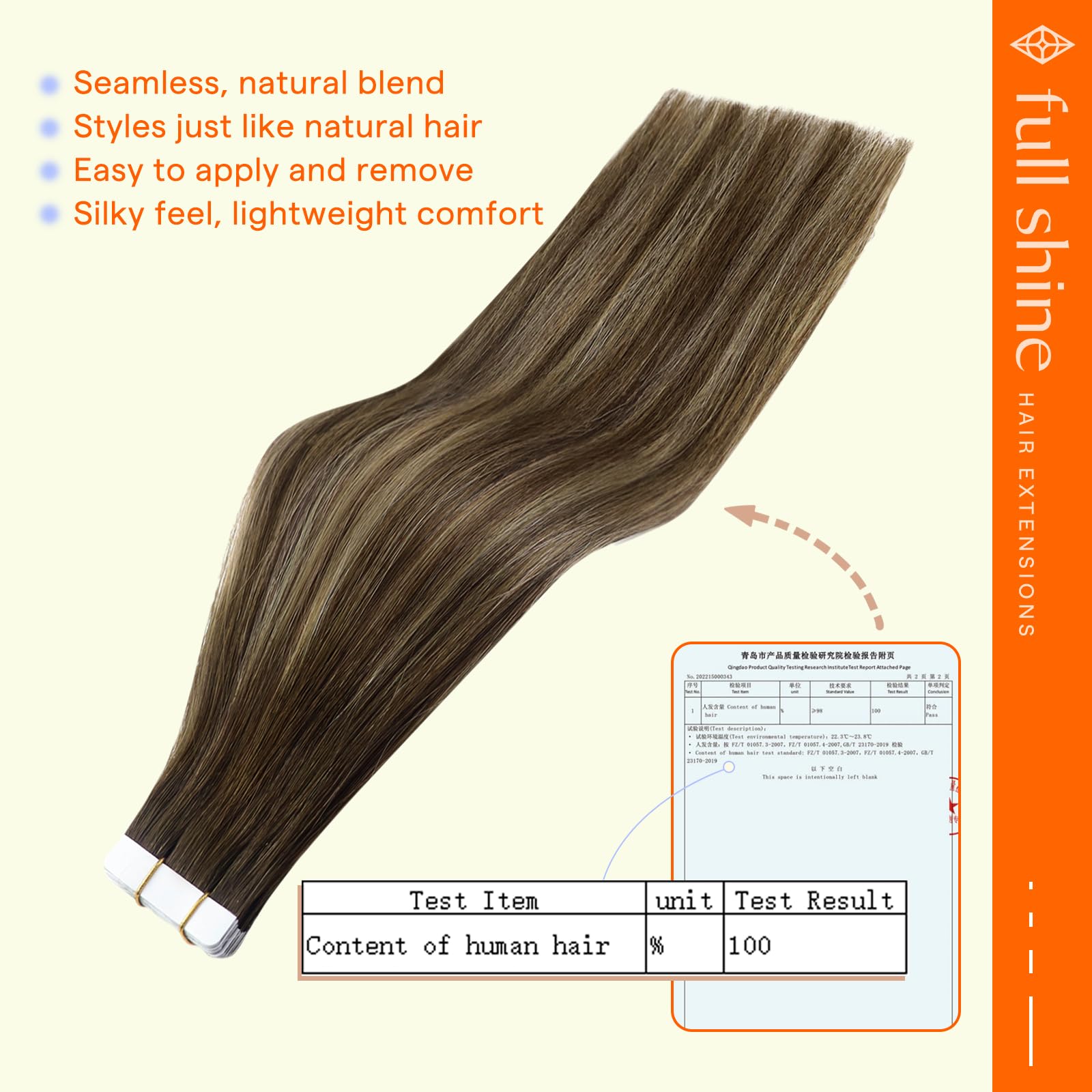 Full Shine seamless blend on model for natural, undetectable look