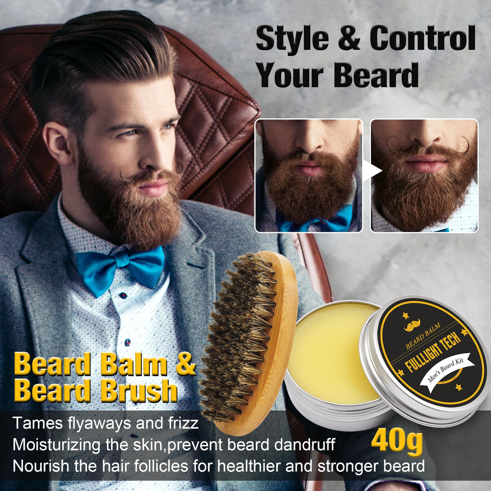 FullLIGHT TECH 40g beard balm tub for smoothing and light hold.