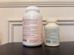 FullWell bottle label close-up shows 26 nutrients at a glance