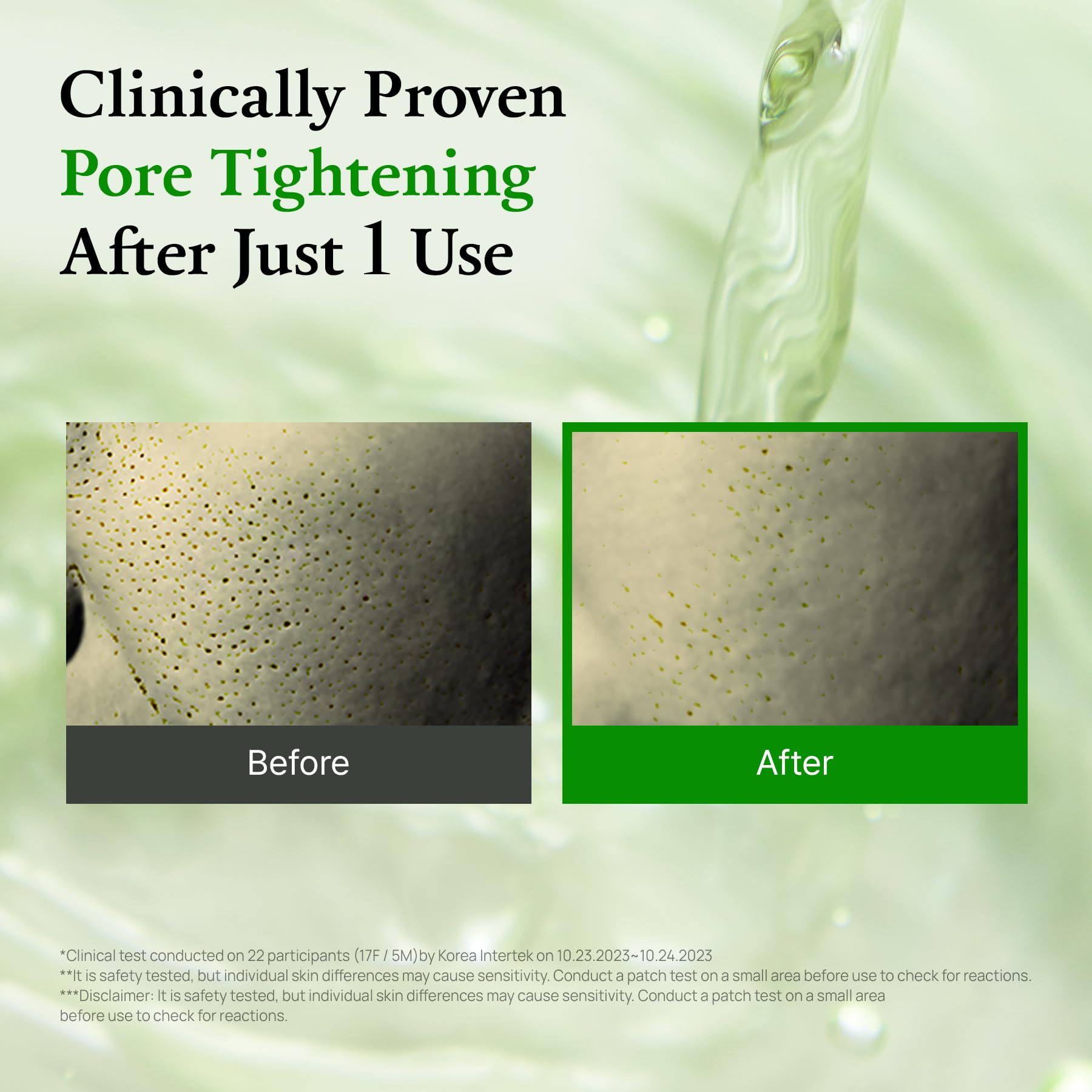 FULLY Green Tomato Toner skin application demonstrates gentle, soothing touch on skin.