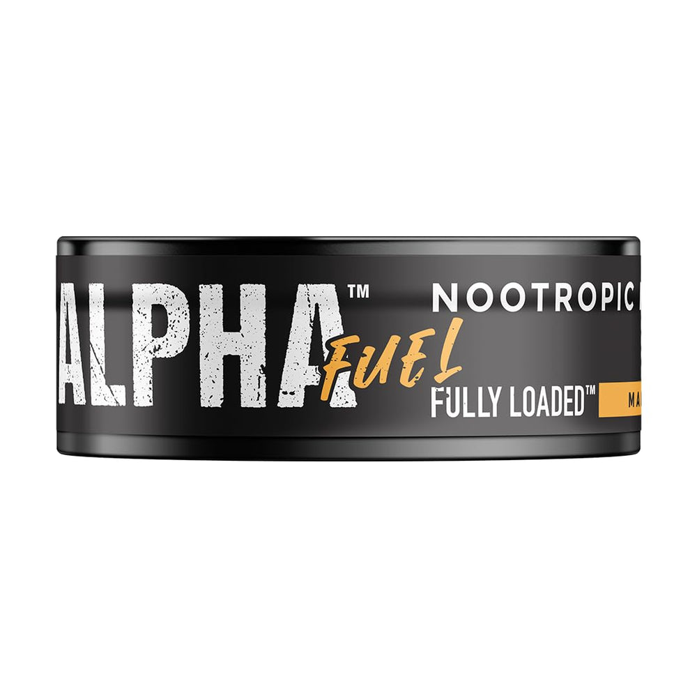 Fully Loaded Bullseye Alpha Fuel mango packaging ready for fast focus on the go.
